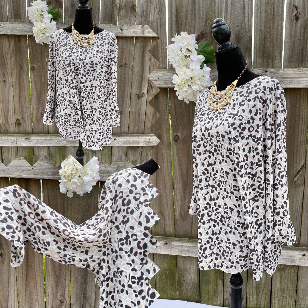 Ann Taylor Loft blouse Leopard/Animal Print